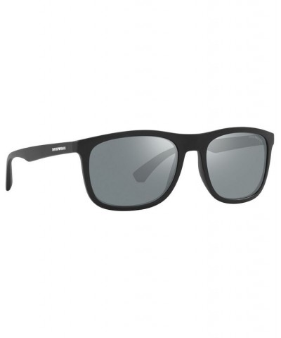 Sunglasses EA4158 57 MATTE BLACK/GREY MIRROR BLACK $29.60 Unisex