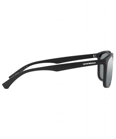 Sunglasses EA4158 57 MATTE BLACK/GREY MIRROR BLACK $29.60 Unisex