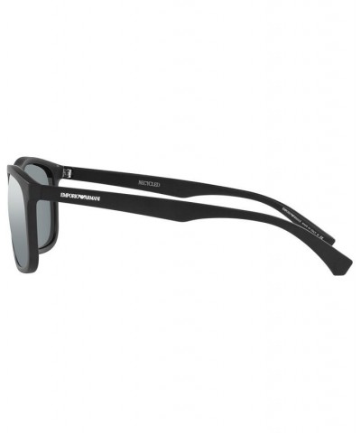 Sunglasses EA4158 57 MATTE BLACK/GREY MIRROR BLACK $29.60 Unisex