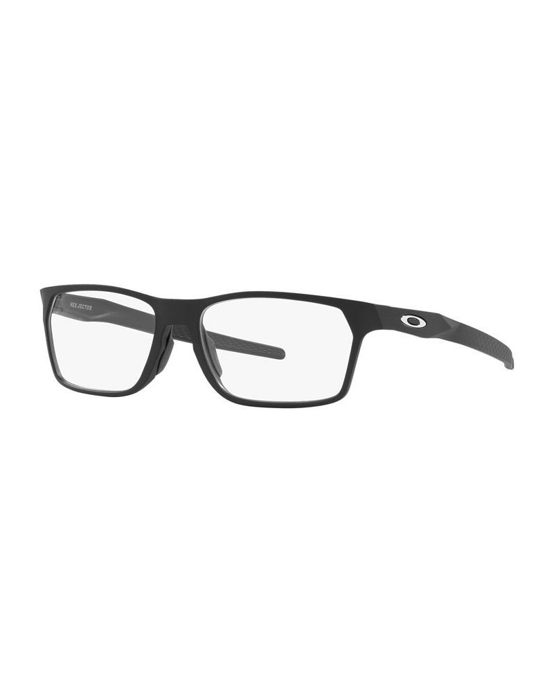 OX8032 Men's Rectangle Eyeglasses Satin Black $18.04 Mens