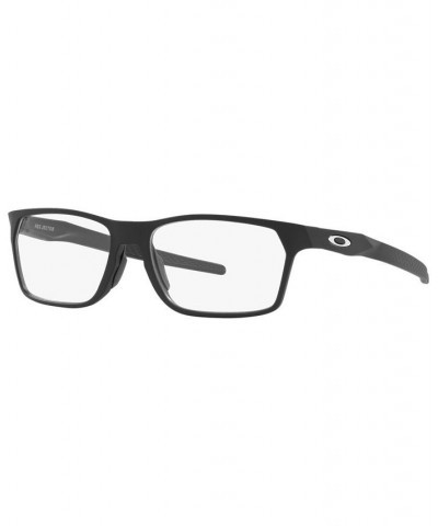 OX8032 Men's Rectangle Eyeglasses Satin Black $18.04 Mens