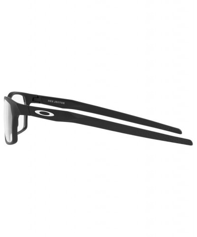 OX8032 Men's Rectangle Eyeglasses Satin Black $18.04 Mens