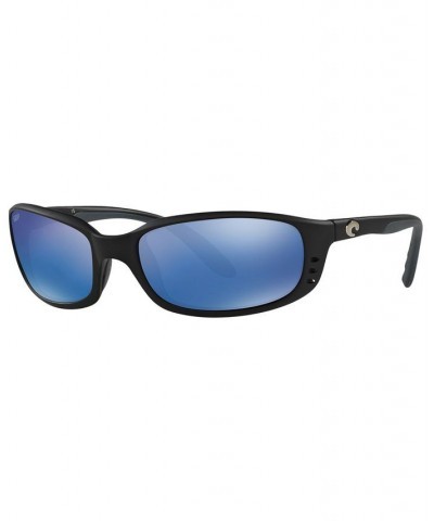 Unisex Polarized Sunglasses 6S000184 BLACK/BLUE MIR POL $20.20 Unisex