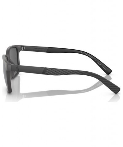 Men's Polarized Sunglasses PH4189U55-ZP Matte Transparent Gray $49.41 Mens