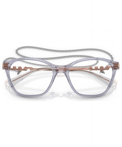 Women's Cat Eye Eyeglasses VO546151-O Transparent Purple $40.23 Womens