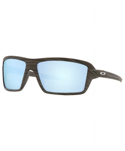 Men's Polarized Sunglasses OO9129 Cables 63 Woodgrain $30.40 Mens