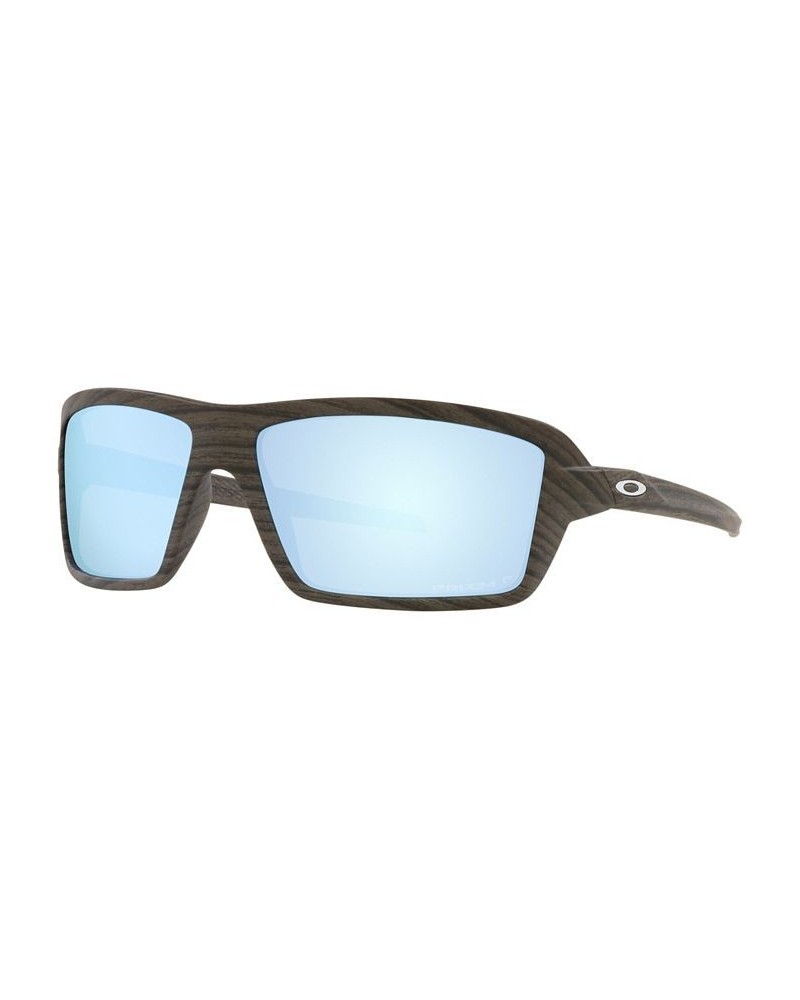 Men's Polarized Sunglasses OO9129 Cables 63 Woodgrain $30.40 Mens