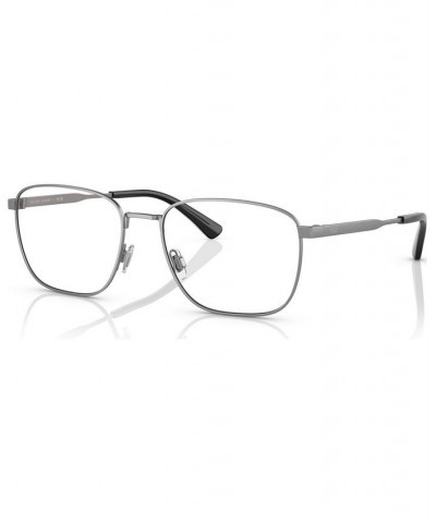 Men's Rectangle Eyeglasses PH121456-O Shiny Brushed Silver Tone $22.75 Mens