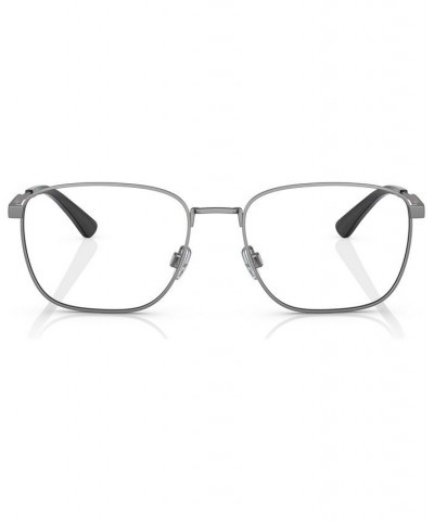 Men's Rectangle Eyeglasses PH121456-O Shiny Brushed Silver Tone $22.75 Mens