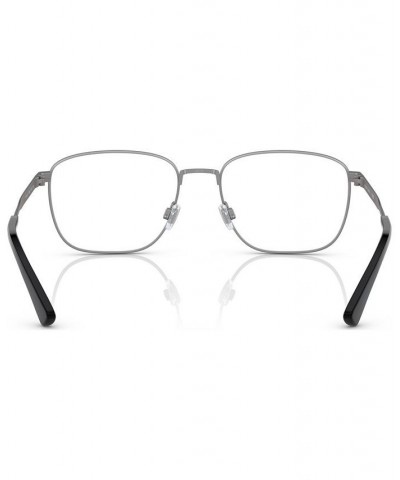 Men's Rectangle Eyeglasses PH121456-O Shiny Brushed Silver Tone $22.75 Mens