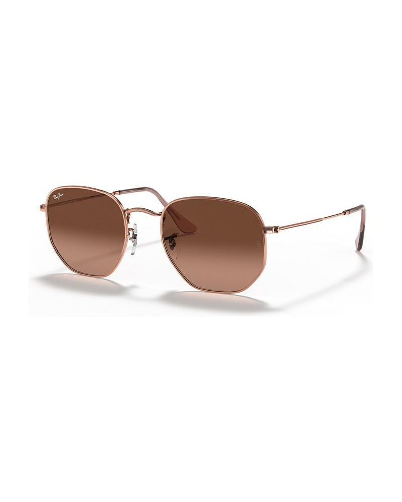 Unisex Sunglasses RB3548N 51 HEXAGONAL FLAT LENSES Copper - Pink Gradient Brown $30.26 Unisex