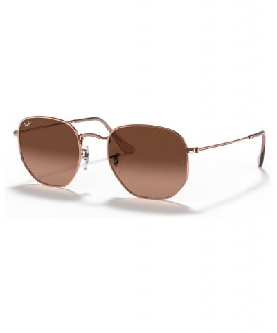 Unisex Sunglasses RB3548N 51 HEXAGONAL FLAT LENSES Copper - Pink Gradient Brown $30.26 Unisex