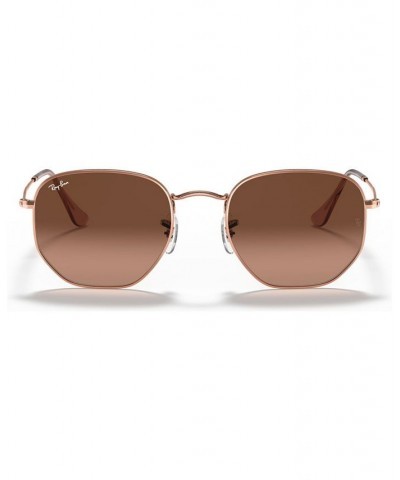 Unisex Sunglasses RB3548N 51 HEXAGONAL FLAT LENSES Copper - Pink Gradient Brown $30.26 Unisex