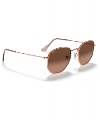 Unisex Sunglasses RB3548N 51 HEXAGONAL FLAT LENSES Copper - Pink Gradient Brown $30.26 Unisex