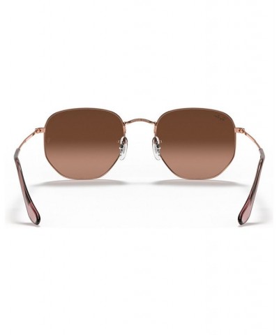 Unisex Sunglasses RB3548N 51 HEXAGONAL FLAT LENSES Copper - Pink Gradient Brown $30.26 Unisex