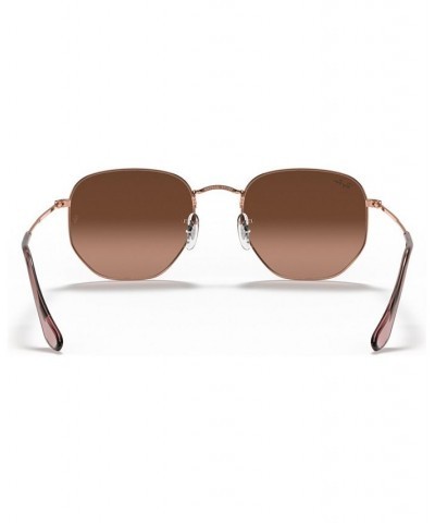 Unisex Sunglasses RB3548N 51 HEXAGONAL FLAT LENSES Copper - Pink Gradient Brown $30.26 Unisex