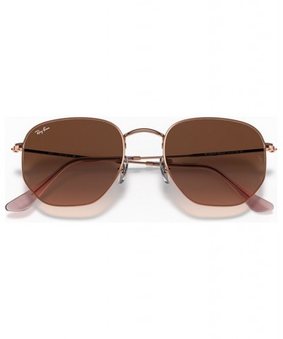 Unisex Sunglasses RB3548N 51 HEXAGONAL FLAT LENSES Copper - Pink Gradient Brown $30.26 Unisex