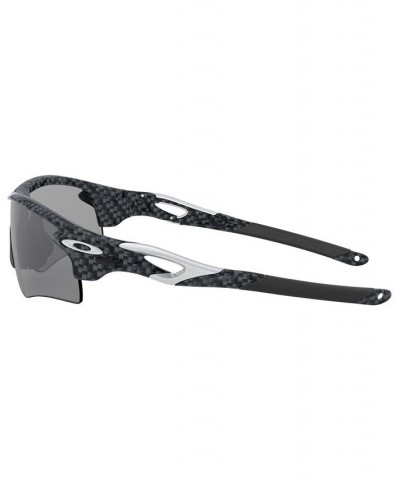 Men's Low Bridge Fit Sunglasses OO9206 RadarLock Path 38 Black $34.08 Mens