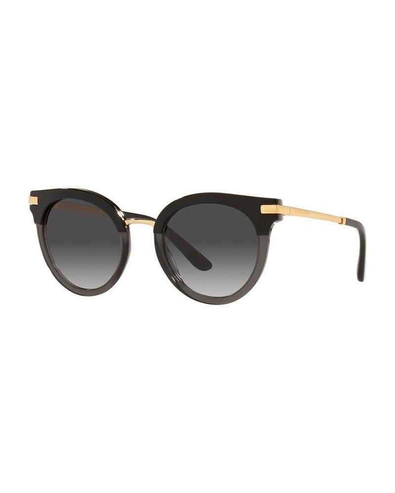 Women's Sunglasses DG4394F 50 Black/Transparent Black $66.96 Womens