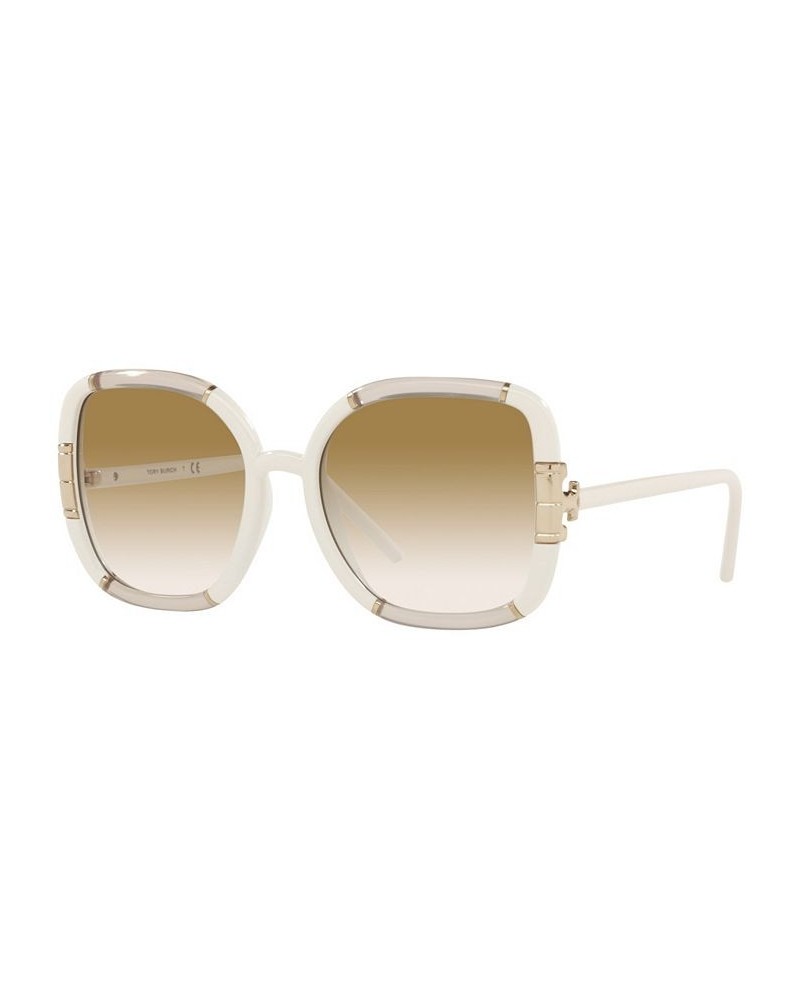 Women's Sunglasses TY9071U 57 Transparent Beige/Ivory $27.86 Womens