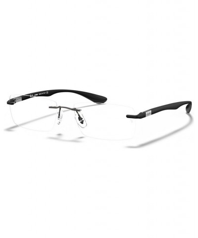 RX8724 Unisex Rectangle Eyeglasses Dark Grey $31.92 Unisex