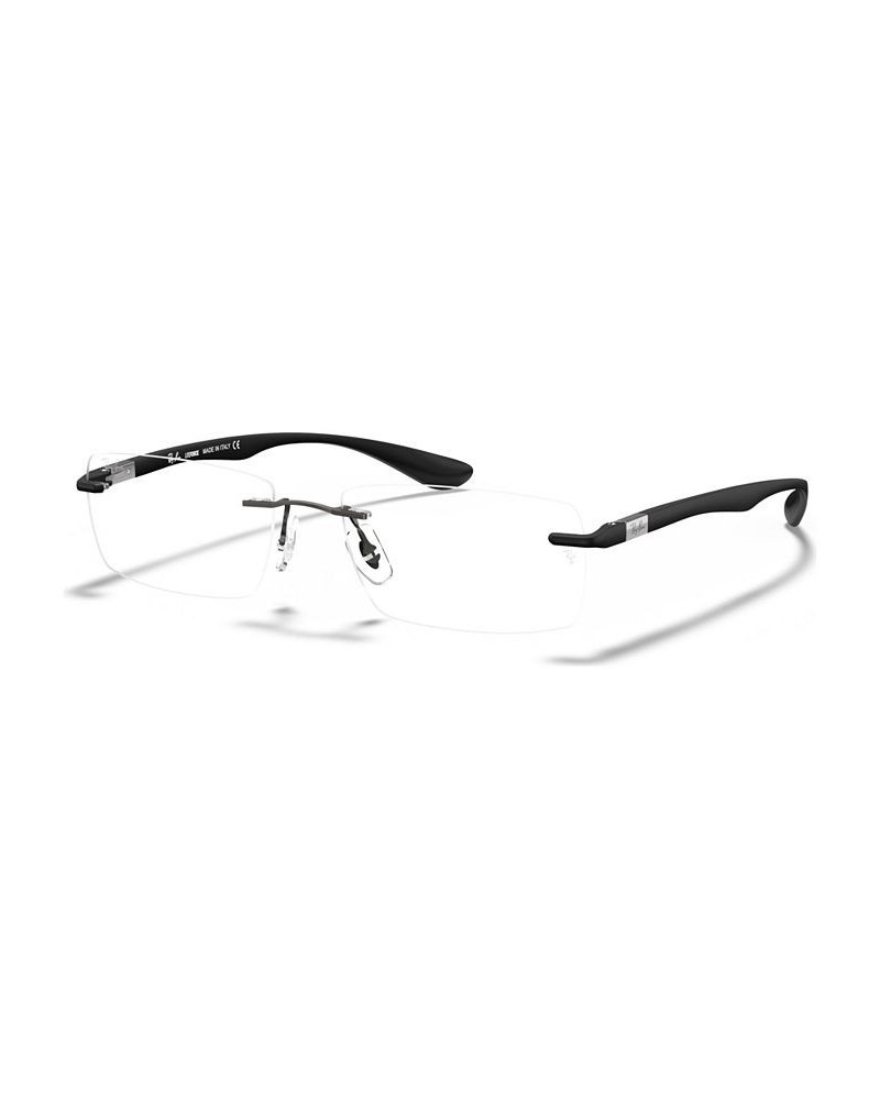 RX8724 Unisex Rectangle Eyeglasses Dark Grey $31.92 Unisex