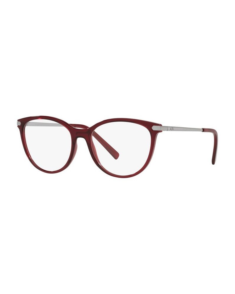 Women's Cat Eye Eyeglasses AX3078 Burgundy $17.50 Womens