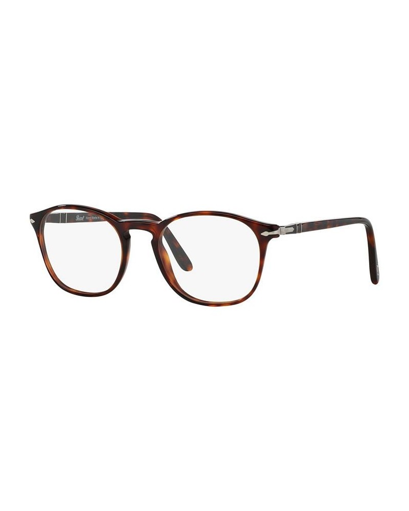 PO3007V Men's Square Eyeglasses Havana $65.52 Mens