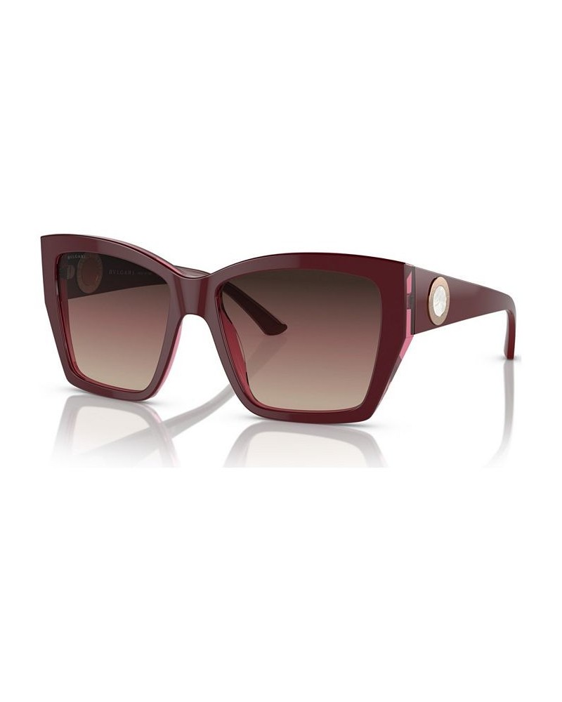Women's Sunglasses BV8260 Bordeaux on Transparent Red $66.11 Womens
