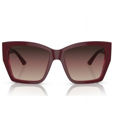 Women's Sunglasses BV8260 Bordeaux on Transparent Red $66.11 Womens