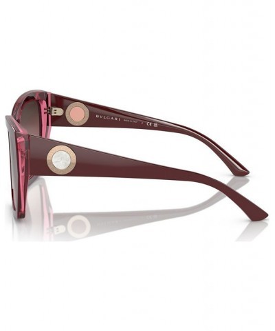 Women's Sunglasses BV8260 Bordeaux on Transparent Red $66.11 Womens