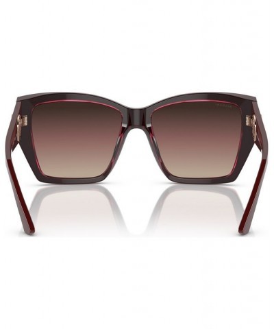 Women's Sunglasses BV8260 Bordeaux on Transparent Red $66.11 Womens