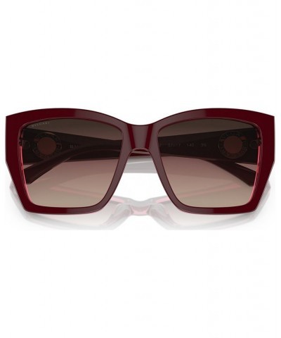 Women's Sunglasses BV8260 Bordeaux on Transparent Red $66.11 Womens