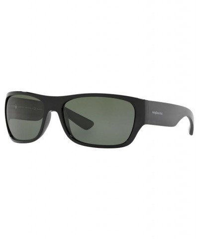 Polarized Sunglasses HU2013 63 BLACK/ POLAR GREEN $15.47 Unisex