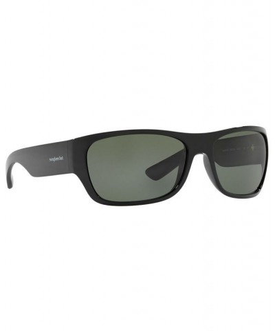 Polarized Sunglasses HU2013 63 BLACK/ POLAR GREEN $15.47 Unisex