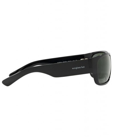 Polarized Sunglasses HU2013 63 BLACK/ POLAR GREEN $15.47 Unisex