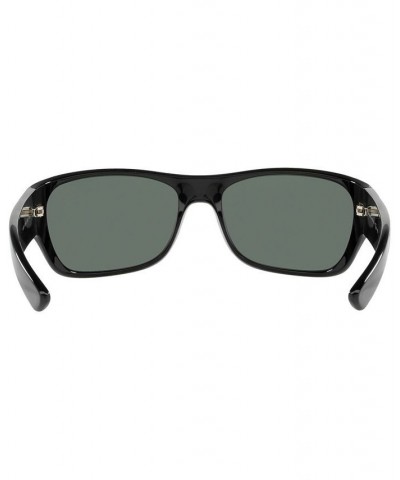 Polarized Sunglasses HU2013 63 BLACK/ POLAR GREEN $15.47 Unisex