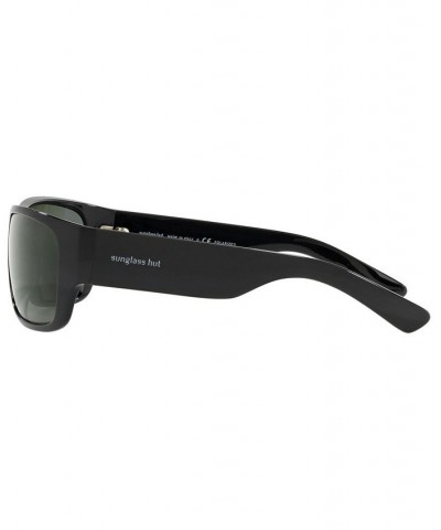 Polarized Sunglasses HU2013 63 BLACK/ POLAR GREEN $15.47 Unisex