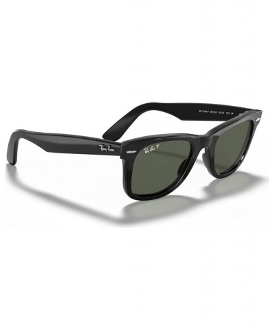 Unisex Polarized Low Bridge Fit Sunglasses RB2140F ORIGINAL WAYFARER CLASSIC 54 Black $63.90 Unisex