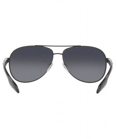 Men's Polarized Sunglasses PS 53PS BLACK/POLAR GREY MIRROR SILVER GRAD $35.70 Mens