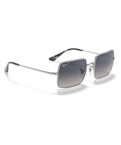 RECTANGLE Polarized Sunglasses RB1969 54 SILVER/BLUE GRADIENT POLAR $36.21 Unisex