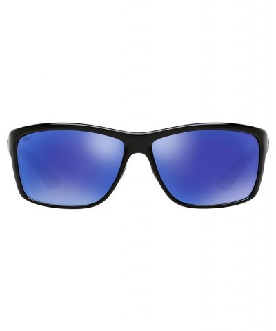 Men's Polarized Sunglasses BLACK SHINY/BLUE MIR POL $27.69 Mens