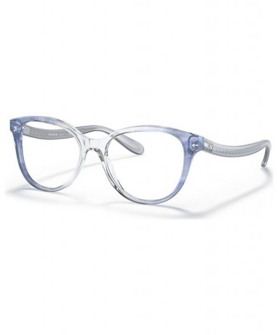 Women's Round Eyeglasses HC6177 Transparent Blue Ombre $54.34 Womens