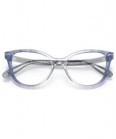 Women's Round Eyeglasses HC6177 Transparent Blue Ombre $54.34 Womens