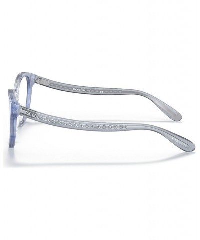 Women's Round Eyeglasses HC6177 Transparent Blue Ombre $54.34 Womens