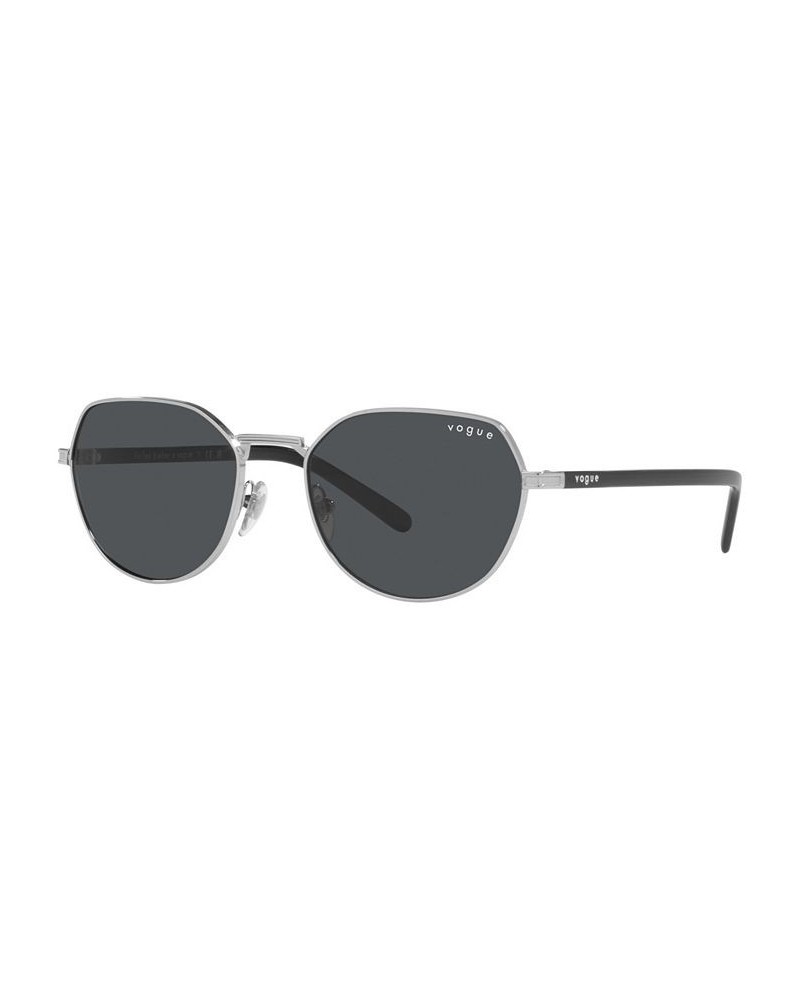 Hailey Bieber x Vogue Eyewear Women's Sunglasses VO4242S 53 Silver-Tone $13.86 Womens