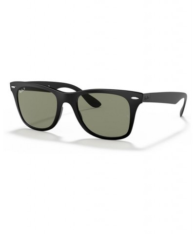 Unisex Polarized Low Bridge Fit Sunglasses RB4195F WAYFARER LITEFORCE 52 Black $39.27 Unisex