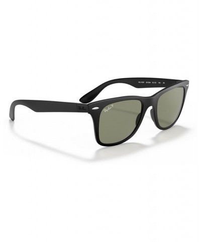 Unisex Polarized Low Bridge Fit Sunglasses RB4195F WAYFARER LITEFORCE 52 Black $39.27 Unisex