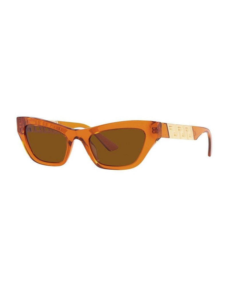Women's Sunglasses VE4419 52 Transparent Orange $72.45 Womens