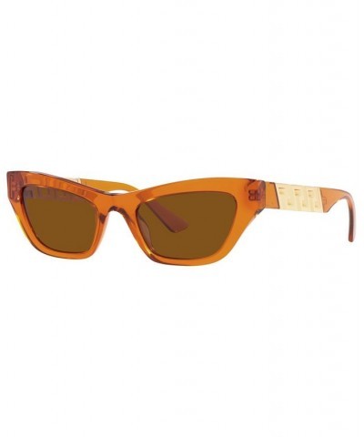 Women's Sunglasses VE4419 52 Transparent Orange $72.45 Womens